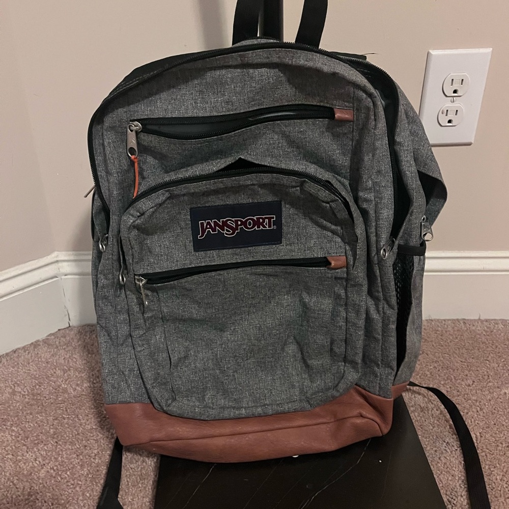 JanSport Cool Student Backpack Grey. Gently used